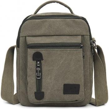 Bolsa de Lona para Hombre con Diseño Sólido