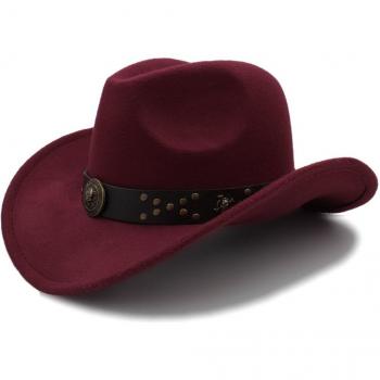 Herbstlicher Damenhut im Cowboy-Design