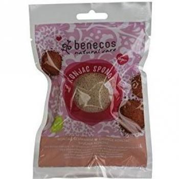 Eponge Konjac avec argile blanche de Benecos pour peaux sèches