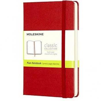 Moleskine Red Hardcover Plain Pocket Journal