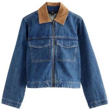 Veste en coton bleu moyen avec zip Next Clean