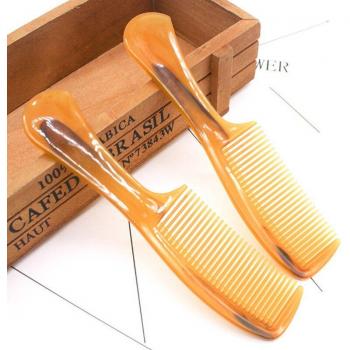 Peine de cuerno plástico antiestático para cabello largo y rizado