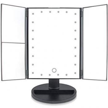 Miroir de Maquillage à Éclairage LED 24, Grossissant X2 et X3