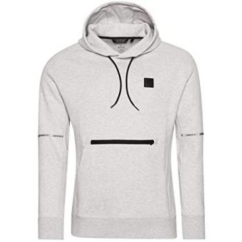 Sudadera con capucha gris claro Superdry Code Tech