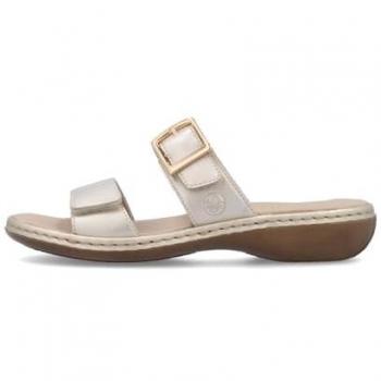 Rieker 65957‑90 Women's Gold Sandals – Size 7.5 (EU 41)