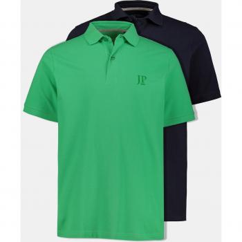 Maglie polo basic in cotone pettinato, doppia confezione, uomo, verde, taglia XL, JP1880