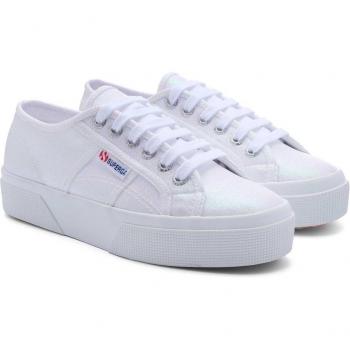 Zapatillas Superga Plataforma Lame Blanco Puro