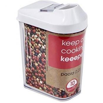 Contenitore per Alimenti Keeeper, 250 ml, Bianco, Coperchio Dosatore