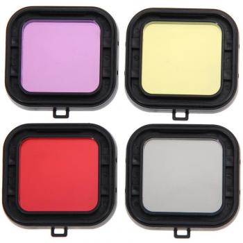 4PCS GoPro Hero 4 3+ Underwater Filter Lens Covers