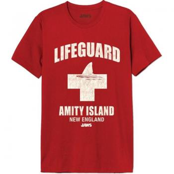 Camiseta Roja de Tiburón Guardia Costera S/L Hombre