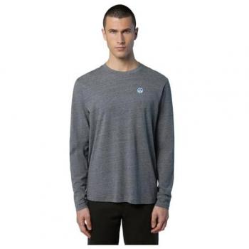 T-shirt North Sails uomo maniche lunghe grigio melange S