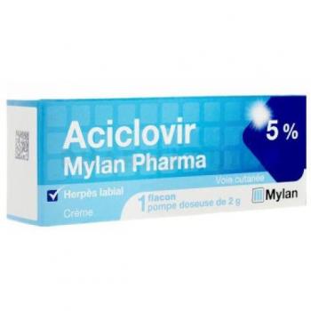 ACICLOVIR 5 % Crème en flacon-pompe de 2g Mylan Pharma