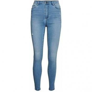 VERO MODA Jean Slim Femme Bleu