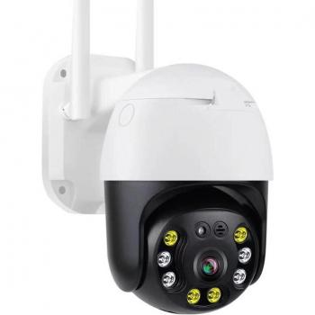WLAN Outdoor 5 MP HD IP Kamera, 4× Zoom, PTZ Kuppel, KI Menschenerkennung, ICSee App