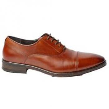 Burton Menswear: Tan Formal Oxford Cap Leather Shoes – UK7