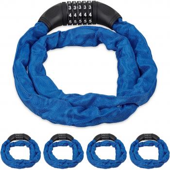 Lot de 5 cadenas à combinaison pour vélo et poussette