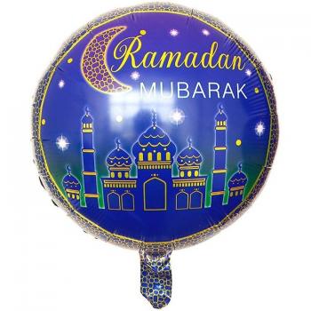 Eid Mubarak Celebration Balloon Set – 5×18″ Foil Stars