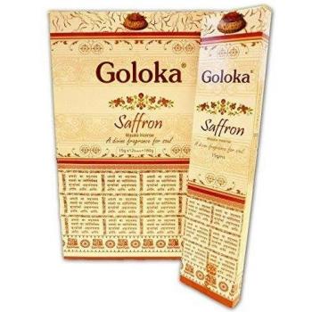 Goloka Nag Champa Encens Safran 12x15g