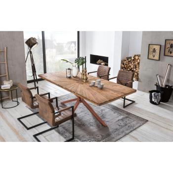 SIT Esstisch »Rustikal«, aus recyceltem Altholz Teak