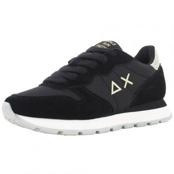 Sun68 Flat Shoes for Women, Ally Gold Silver, Black, Size 4 UK