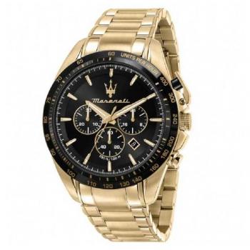Reloj Cronógrafo Maserati Traguardo para Hombre 45mm Acero Inoxidable Dorado/Negro R8873612041