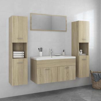 Serie de Muebles de Baño en Roble Sonoma Día y Noche