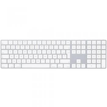 Apple Magic Keyboard – AZERTY French, Numeric Keypad, Bluetooth (Silver White)