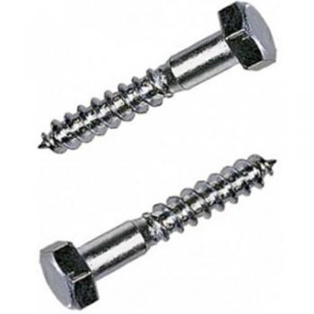 M8x90 Hex Head Coach Screws (10 Screws)
