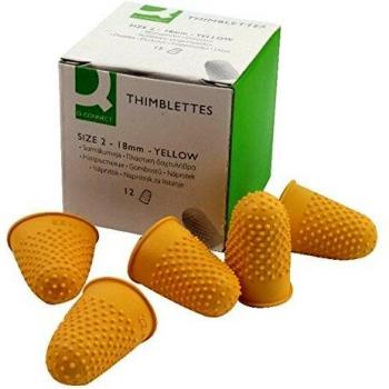 Q-Connect Thimblette No.2 Yellow Pack 12