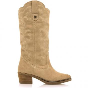 Bottes TEO en cuir beige