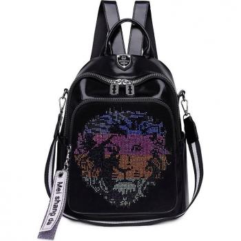 YILIAN großer Kapazitäts-Rucksack für Damen im Retro-Diamant-Design