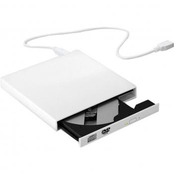 Grabador de discos CD/DVD USB 2.0 para ordenador blanco
