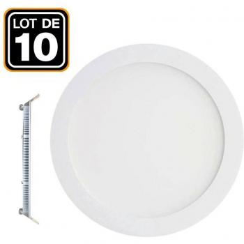 Lot de 10 Spots LED Encastrables 18W Extra-Plats 4500K