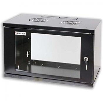 Armadio Rack 19'' a muro 10 unità prof. 400 Nero Assemblato