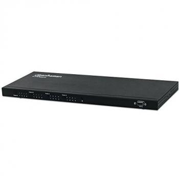 Manhattan 207904 HDMI Matrix for 4 Input/Output Channels, IR Remote, and RS232 Interface