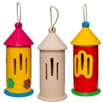 Hand-painted Ceramic Butterfly Houses (Box of 2)