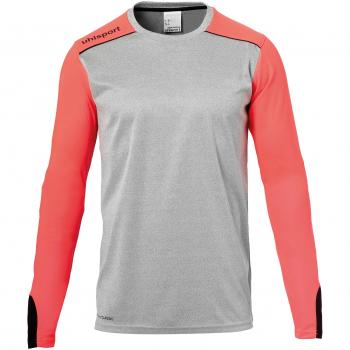 Uhlsport Langarm Torwartshirt für Herren, Dark grau Melange/Fluo ro, L