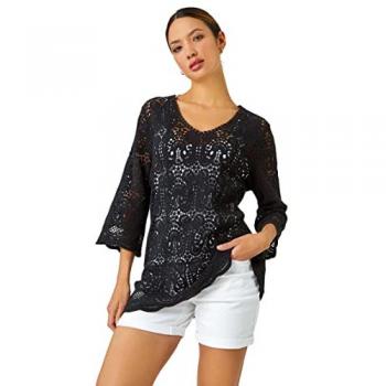 Roman Women's Crochet Tunic Top