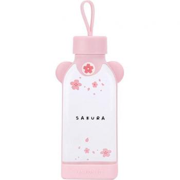 350ml Flamingo Design Glass Drinking Water Bottle