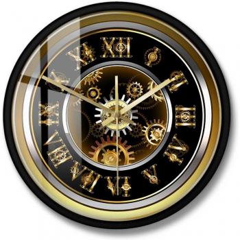 Reloj de Pared Vintage Engranaje Dorado