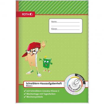 ROTH Schreiblern-Hausaufgabenheft Kompass 2. Klasse DIN A4