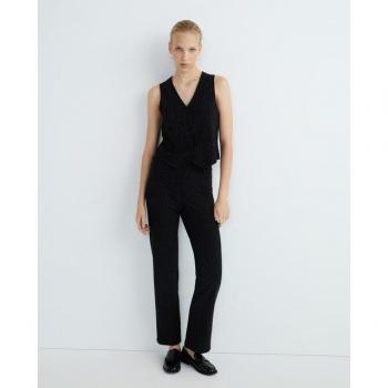 Pantalón de Estilo Diplomático con Brillo Lurex