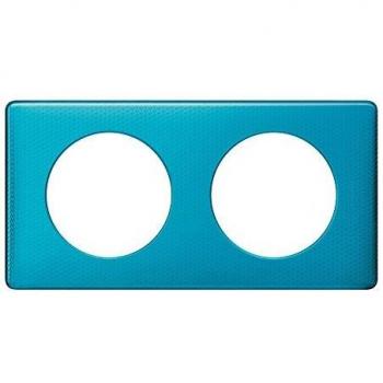 Plaque Céliane 2 postes Bleu Snake Legrand