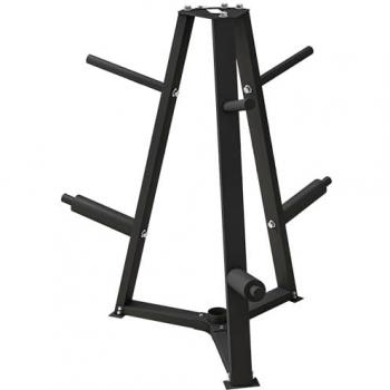 Support de poids pour plaques, barres et haltères – SPORTNOW rack de rangement pour plaques de poids olympique capacité max 300 kg