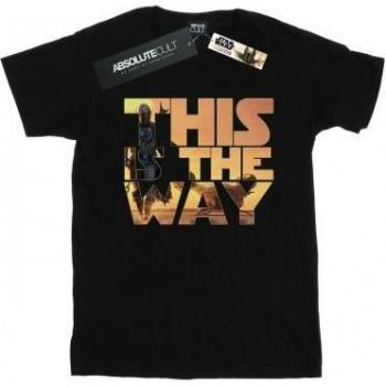 T-shirt Femme Star Wars The Way The Mandalorian en Coton avec Design Affiche
