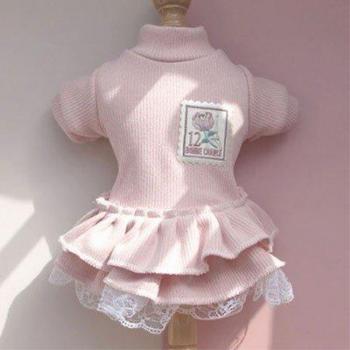 Vestido de Abrigo Rosa para Perros