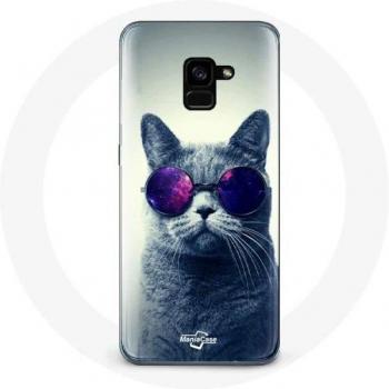 Coque de Gato con Lentes para Samsung Galaxy A8 Plus