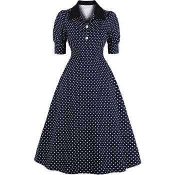 Women’s Vintage Style Polka Dot Dress