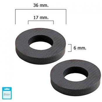 Wolfpack Línea Profesional Iman Ferrita Aro Ø 36x17x6 mm