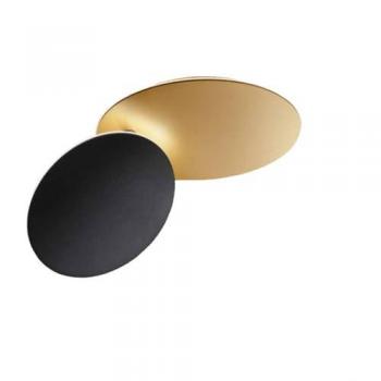 Lámpara de Suelo LED Drum con Acabado Black Gold Mate 43W Perenz